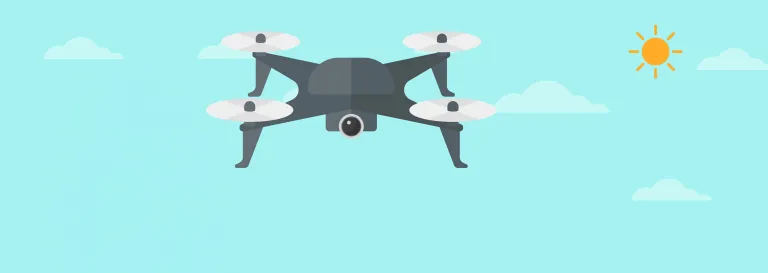 Drone in sky