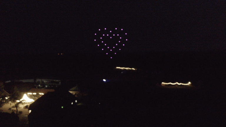 Drone Light Show at Jon & Bella's Wedding